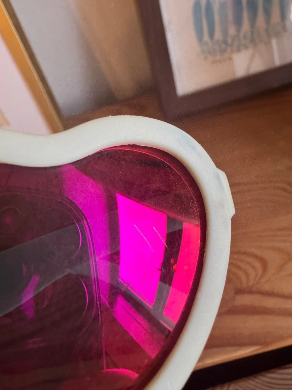 Babiators heart shaped mirrored lenses, pink and beige sunglasses. Size 3-5